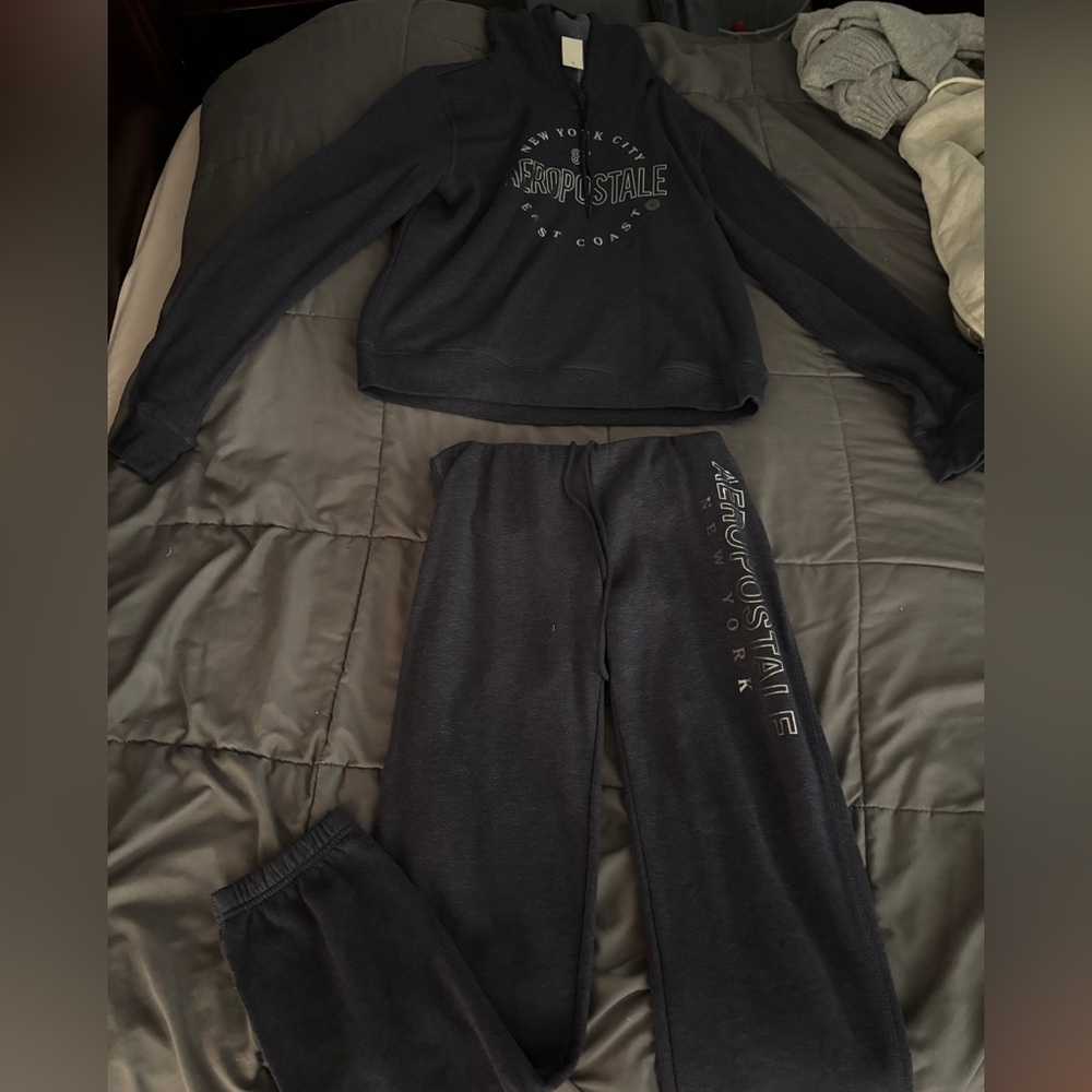 Aeropostale Women's Black Track Pants & Hoodie Set